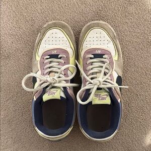 Nike Air Sneakers in Cream and Purple